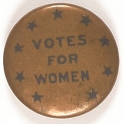 Votes for Women Gold and Black, 9 Stars Pin