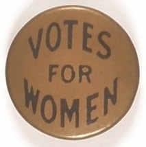Votes for Women Gold and Black Celluloid