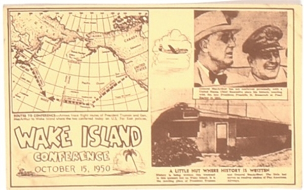 Truman, MacArthur Wake Island Postcard No. 2