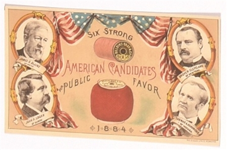 Election of 1884 Knitting Silk Trade Card