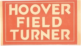Hoover, Field, Turner Iowa Sticker