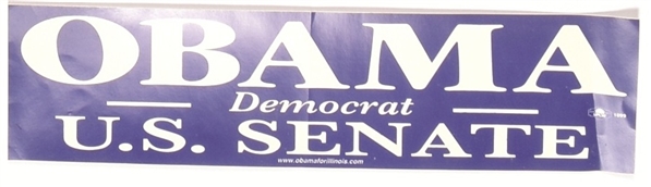 Obama for Senate Bumper Sticker