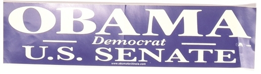 Obama for Senate Bumper Sticker