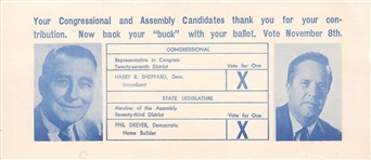 Kennedy California Coattail Card