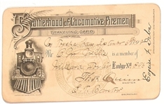Debs Railroad Labor Traveling Card