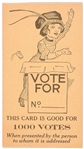 Suffrage This Card Good for 1000 Votes