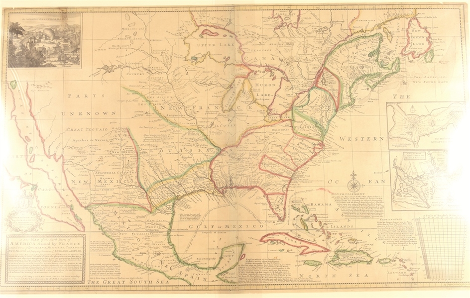 America Claimed By France 1720 Map