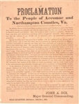 Civil War 1861 Proclamation