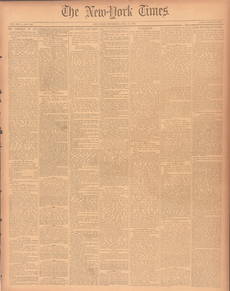 NY Times Gen. Custers Last Fight