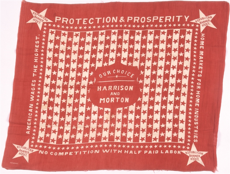 Harrison, Morton Protection and Prosperity Bandanna