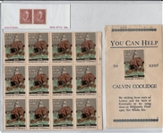 Coolidge Stamps and Envelope