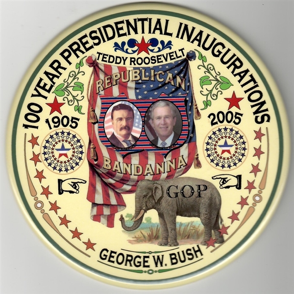 Bush, Teddy Roosevelt Inaugural Pin