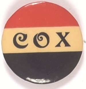 James Cox Red, White and Blue Celluloid