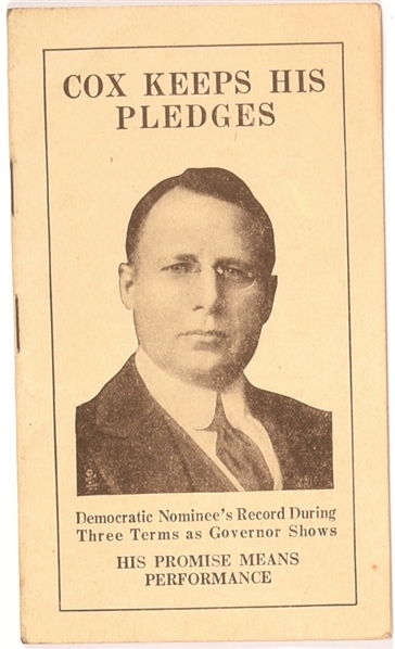 Cox Keeps His Pledges Pamphlet