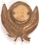 Benjamin Harrison Brass Shell Pin