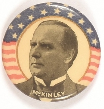 William McKinley Stars and Stripes Celluloid