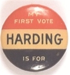 My First Vote is for Harding