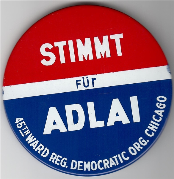 Stimmt Fur Adlai Chicago Pin 