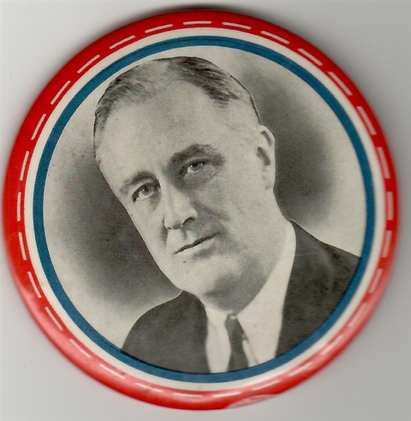 Franklin Roosevelt Larger Size Celluloid 