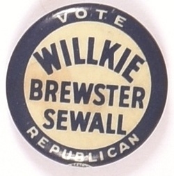 Willkie, Brewster, Sewall Maine Coattail