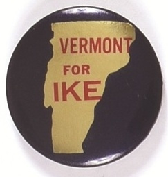 Vermont for Ike State Set Pin