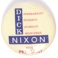Dick Nixon 1960 Celluloid