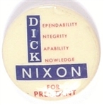 Dick Nixon 1960 Celluloid
