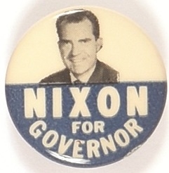 Scarce Nixon for Governor Celluloid
