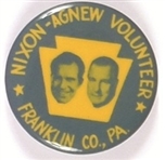 Nixon, Agnew Pennsylvania Volunteer Jugate