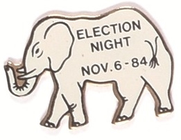 Reagan 1984 Election Night Elephant Pin