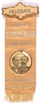 McKinley, Hobart Iowa Republican Convention Badge