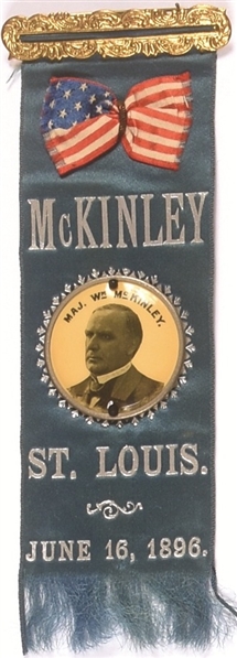 McKinley 1896 St. Louis Ribbon