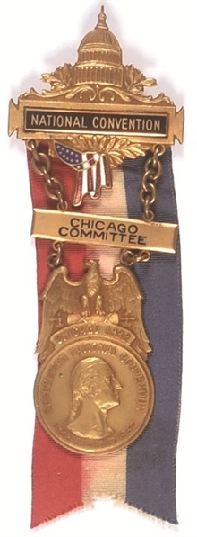 Hoover Chicago Committee 1932 Convention Badge