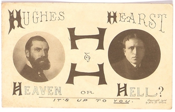 Hughes, Hearst Heaven or Hell Postcard