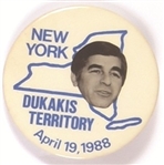 New York Dukakis Territory