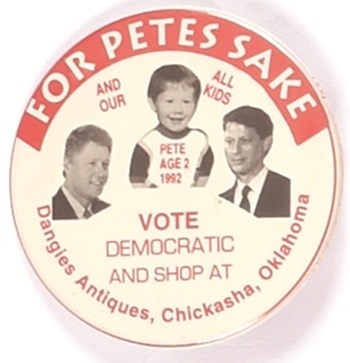 Clinton for Petes Sake Oklahoma Celluloid