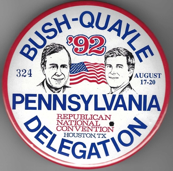 Bush, Quayle Pennsylvania Delegation