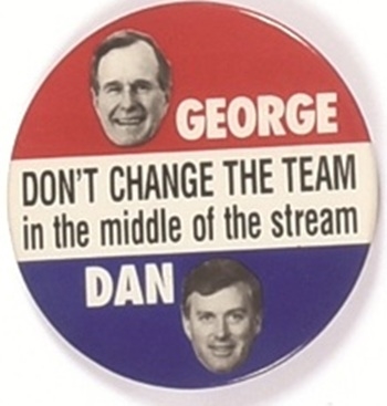 Bush, Quayle Dont Change the Team