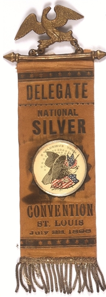 National Silver Convention 1896 Ribbon