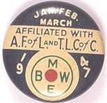 Railroad Labor 1947 Dues Pin