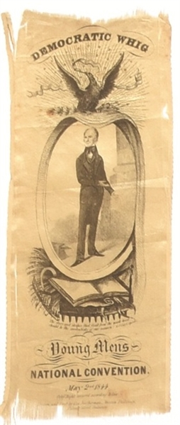 Clay Rare Whig Convention Ribbon