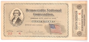 Bryan 1900 Convention Ticket