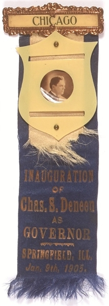 Deneen Inauguration Badge, Illinois