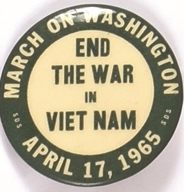 End the War in Vietnam 1965 SDS Protest