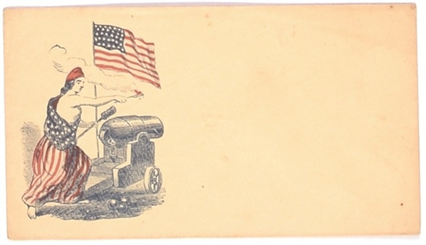 Lady Liberty Mans the Cannon Civil War Cover