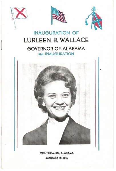 Lurleen Wallace Inauguration Program